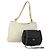BALLY Tote Bag Leder 2 Set Schwarz Elfenbein Auth 156704 Roh