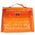 Hermès HERMES Borsa a Mano Kelly in Vinile Arancione Auth 158157 - vista 2