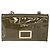 VALENTINO Bolsa de Ombro com Corrente e Studs Esmalte Caqui Ouro Auth bs31799 Dourado - vista 2