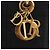 Christian Dior Borsa Lady Dior Canage in nylon nero e oro Auth ka1172 D'oro - vista 14