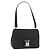 Borsa a Spalla Vala in Pelle Nera e Argento di Salvatore Ferragamo Auth bs31823 Nero
