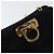 Borsa a Spalla Gancini Chain di Salvatore Ferragamo in Camoscio Nero e Oro Auth 148567 D'oro - vista 10