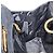 Borsa a Spalla Gancini Chain di Salvatore Ferragamo in Camoscio Nero e Oro Auth 148567 D'oro - vista 18