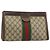 Borsa Gucci GG Supreme Web Sherry Line PVC Beige Rosso 37 014 2125 Auth ar13858