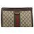 Borsa Gucci GG Supreme Web Sherry Line PVC Beige Rosso 37 014 2125 Auth ar13858 - vista 2
