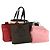 PRADA Borsa a Mano Nylon 5 Set Rosa Crema Khaki Auth ti3562 Crudo Cachi