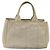 PRADA Borsa Tote Kanapa MM Canvas Beige Oro Auth bs32043 D'oro - vista 2