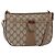 Gucci Borsa GG Supreme Web Sherry Line PVC Beige Oro 14 02 032 Auth 157751 D'oro