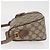 Gucci Borsa GG Supreme Web Sherry Line PVC Beige Oro 14 02 032 Auth 157751 D'oro - vista 5