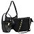 Borsa a mano in pelle Salvatore Ferragamo Gancini Vala 3 pezzi Nero Auth 157075
