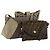 Set di 3 borse in tela Zucca PVC Givenchy Fendi Saint Laurent marrone nero Auth 156745