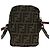Borsa a Spalla in Tela Zucca FENDI Nera Marrone Auth am10053 Nero - vista 2