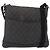 Borsa a Spalla GG Canvas Gucci Nera Argento 374414 Auth 156793 Nero