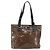 Céline Borsa a Spalla in Tela Macadam CELINE Vinile Marrone Oro Auth 148538 D'oro - vista 13