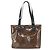 Céline Borsa a Spalla in Tela Macadam CELINE Vinile Marrone Oro Auth 148538 D'oro - vista 2