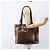Céline Borsa a Spalla in Tela Macadam CELINE Vinile Marrone Oro Auth 148538 D'oro - vista 23