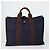 Hermès HERMES Borsa Fourre Tout Marrone in Tela 4 Set Nero Blu Marino Grigio Auth 157079 Blu navy - vista 3