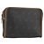 Bolso clutch de lona de panal de abeja PVC negro Christian Dior Auth ar13909