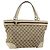 GUCCI GG Canvas Web Sherry Line Mayfair Tote Bag Beige Rot 257061 Auth ep12533