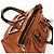 Chloé Bolsa de mão em couro Chloe Etel 2 vias marrom ouro Auth BA9170 Dourado - vista 6