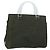 PRADA Borsa a mano in nylon khaki argento autentica bs31898 Cachi