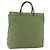 PRADA Borsa a mano in nylon khaki argento autentica bs31882 Cachi
