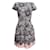 Prada Kleid mit Blumen-Spitzenmuster Schwarz Pink