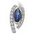 Autre Marque Collana in Zaffiro e Diamante Pt900/Pt850 Argento