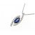 Autre Marque Collana in Zaffiro e Diamante Pt900/Pt850 Argento - vista 3