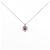 Autre Marque Collana in Rubino e Diamante Pt900/Pt850 Rosso