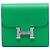 Hermès Grüne Epsom Constance Slim Geldbörse