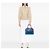 Prada Blue Bicolor Saffiano Lux Promenade Dome Handtasche Blau Dunkelblau - Ansicht 6