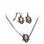 Set Dior Collana e Orecchini Logo Monogramma Rosa Argentato Argento
