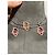 Set Dior Collana e Orecchini Logo Monogramma Rosa Argentato Argento - vista 3