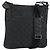 Borsa a Spalla GG Canvas Gucci Nera Argento 293572 Auth gh1400 Nero