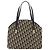 Borsa a mano in tela Trotter Christian Dior blu navy oro Auth 160843 D'oro - vista 2