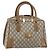 Borsa Boston GUCCI GG Plus Supreme PVC Beige Oro Auth 160615 D'oro