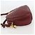 Borsa a Spalla PRADA in Pelle 2way Bordeaux Oro Auth ka1044 D'oro Bordò - vista 3