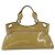 Bolso Tote Cartier Cuero charol Amarillo Plata Auth BA9040 - vista 2
