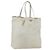 Borsa Tote PRADA in nylon bianco argento Auth ka1005