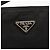 Bolsa de Ombro PRADA Nylon Preto Prata Autêntica 157878 - vista 17