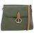 Bolsa de Ombro Christian Dior em Couro Caqui Dourado Auth ar13898