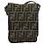Borsa a Spalla in Tela Zucca FENDI Nera Marrone Auth 156141 Nero - vista 13