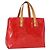 LOUIS VUITTON Borsa a Mano Monogram Vernis Reade PM Rossa M91088 LV Auth 158633 Rosso