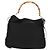 Borsa a mano in nylon Gucci Bamboo 2 vie nera oro 001 2058 1577 5 Auth gh1412 Nero D'oro - vista 2