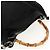 Borsa a mano in nylon Gucci Bamboo 2 vie nera oro 001 2058 1577 5 Auth gh1412 Nero D'oro - vista 6