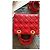 Borsa a mano Christian Dior Lady Dior in agnello rosso - vista 4