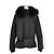 Prada Linea Rossa gesteppte Jacke mit Kunstfellbesatz und Tasche Schwarz