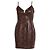 Autre Marque ASTR the Label Python Schlangenmuster Mini Slip Kleid Braun