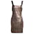 L'Agence Pailletten Mini Kleid Python Print Silber